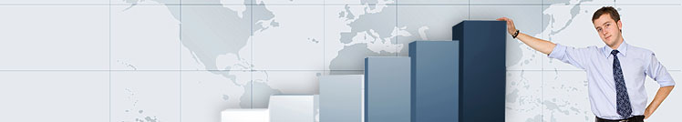 Businessman with technology graph